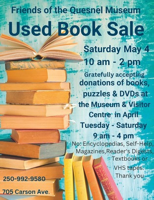 Quesnel Museum Annual Used Book Sale poster