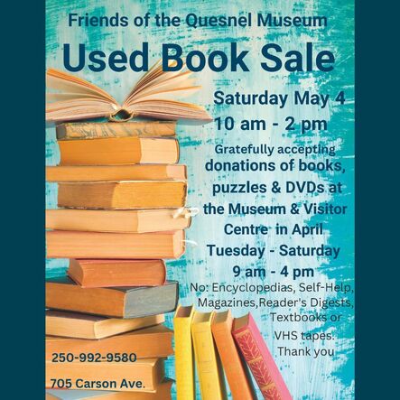 Quesnel Museum Used Book Sale poster