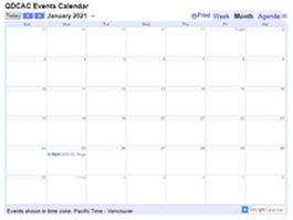 QDCAC Events Calendar